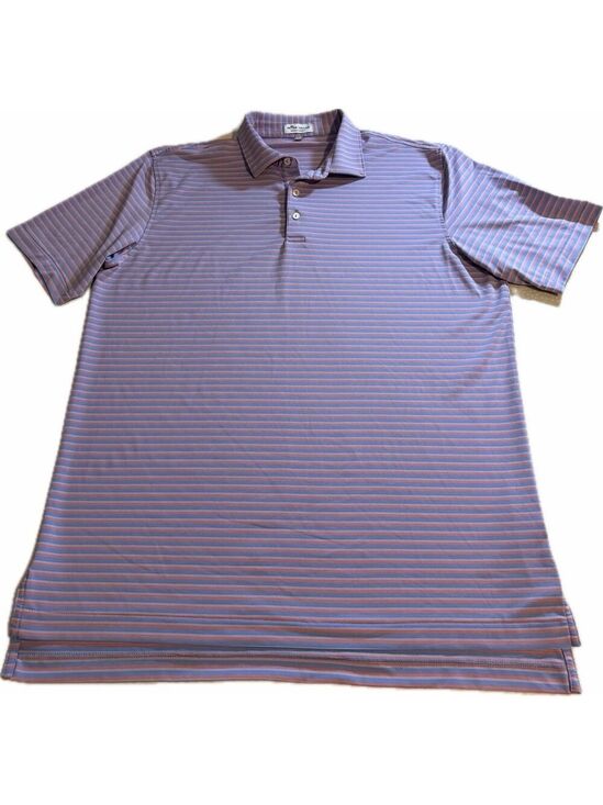 Peter Millar Other - PETER MILLAR Summer Comfort Polo Shirt Blue Pink Purple Pastel Sz L Mens Golf